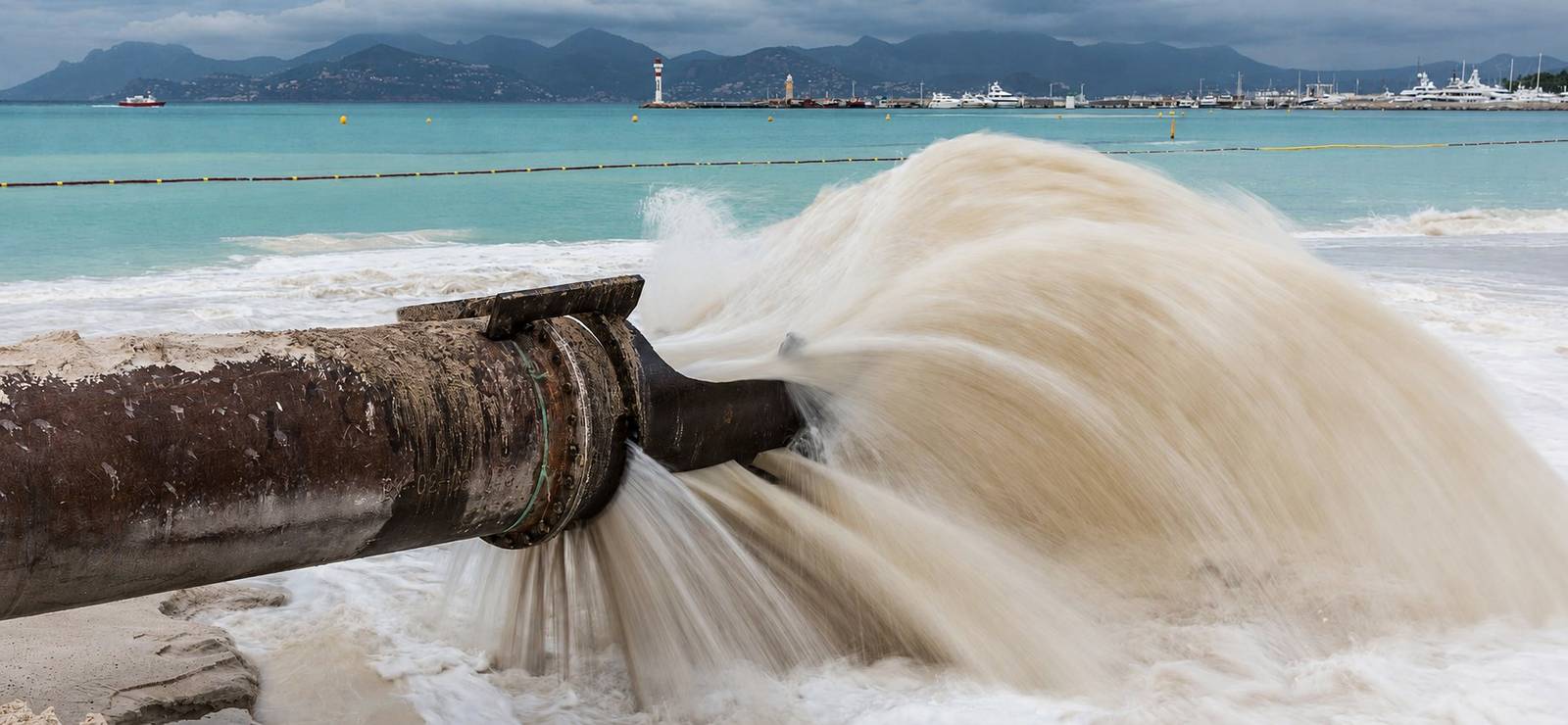 Réensablement de la Croisette · & port Pierre Canto · Cannes